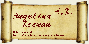 Angelina Kecman vizit kartica